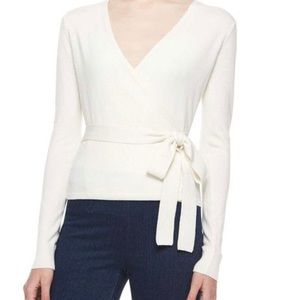 DVF wrap sweater top